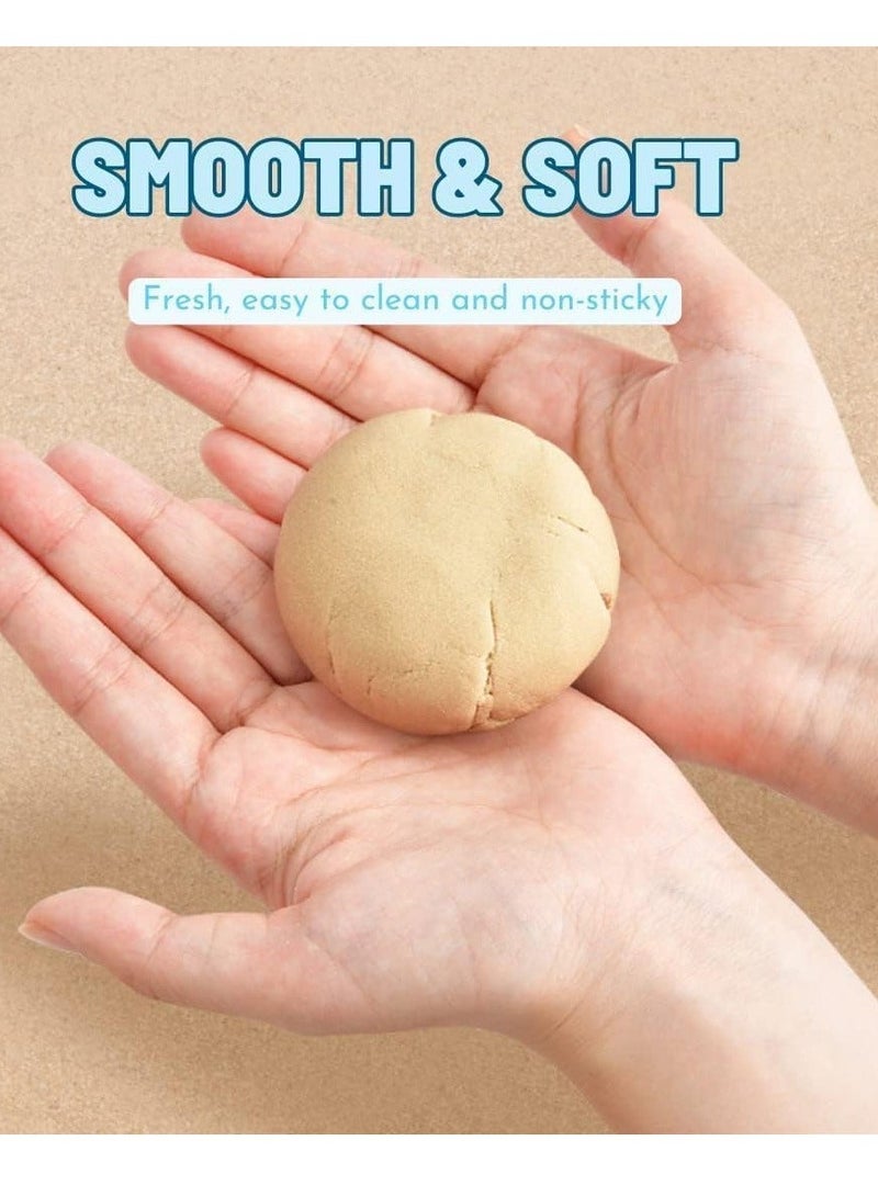 الرمال السحرية ، الرمال الحركية للعب في الأماكن الداخلية والخارجية ، الشكل لا ينتشر ، لا يلتصق باليد ، الرمال الناعمة للعب العفن للأولاد والبنات في الأعمار 3-12 (1 كيلوغرام) - Image 3